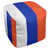 Blanc / bleu / orange