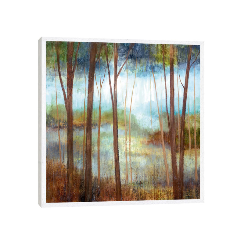Soft Forest II by Nan - Painting on Canvas, White Framed, 93.98 cm H x 93.98 cm W