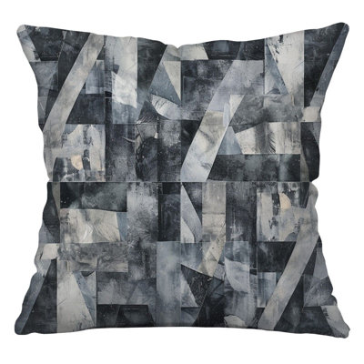 Cotton Blend Reversible Throw Pillow