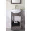Mini meuble-lavabo simple 18 po avec plateau en céramique
