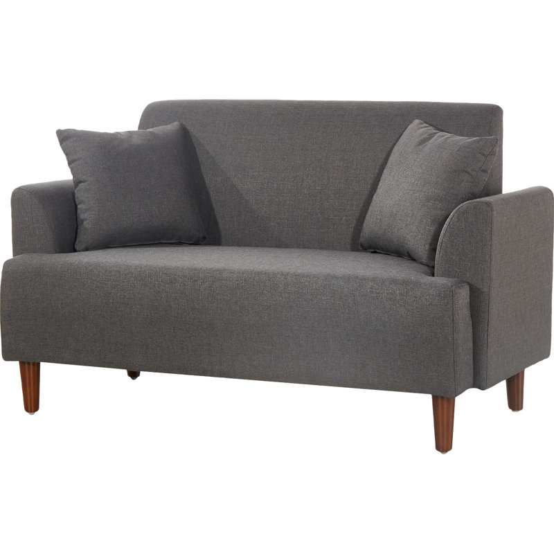 Uriah Upholstered 53.5'' Loveseat, Gray
