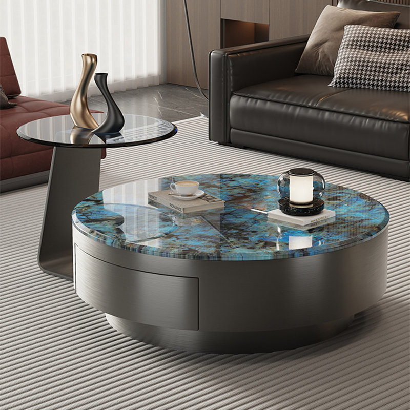 Ensemble de tables basses Super Crystal Stone, H 13,8 po x L 31,5 po x l 31,5 po