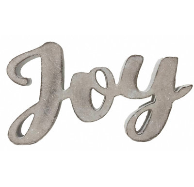 Lettres incurvées 9 "x 5,5" White Joy
