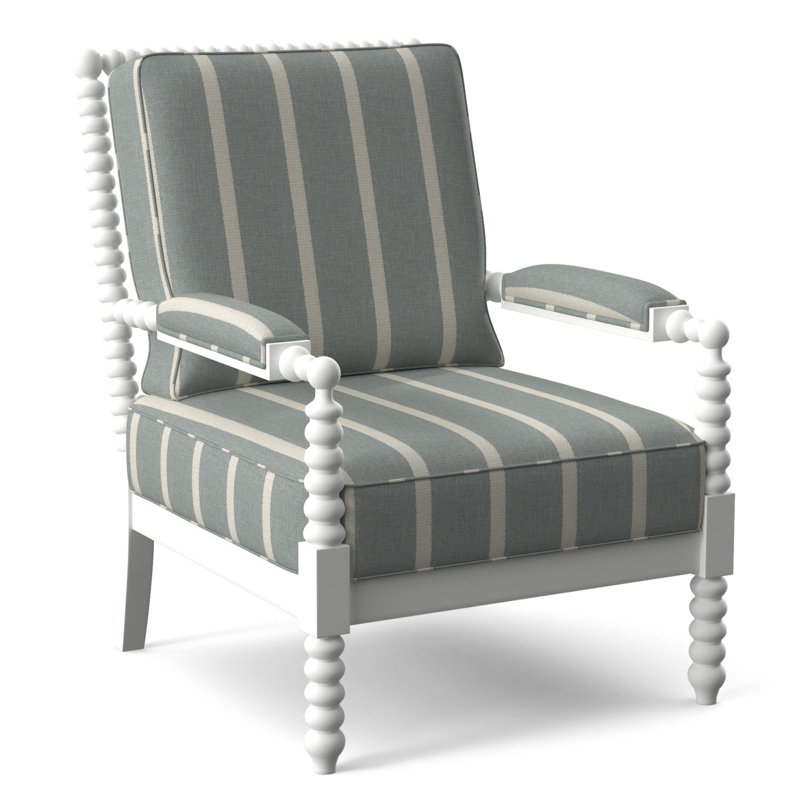 Lind Island 29" Wide Lounge Chair, Moroccan Paseo, 0451-63, Frost White Finish