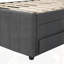 Lit plateforme tapissier simple avec lit gigogne et tiroirs-1198979351