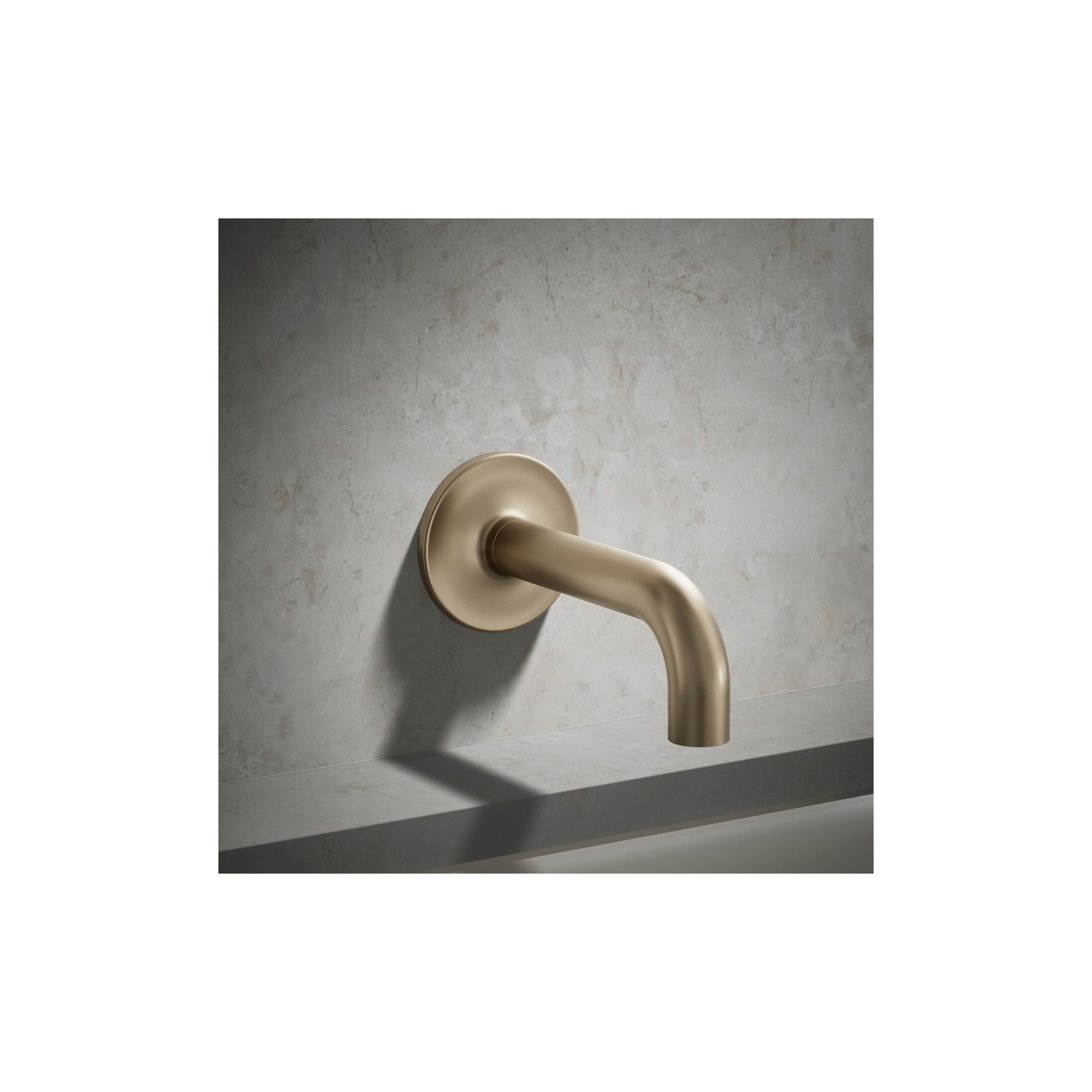 Purist Wall Mounted Tub Spout, Vibrant Brushed Bronze