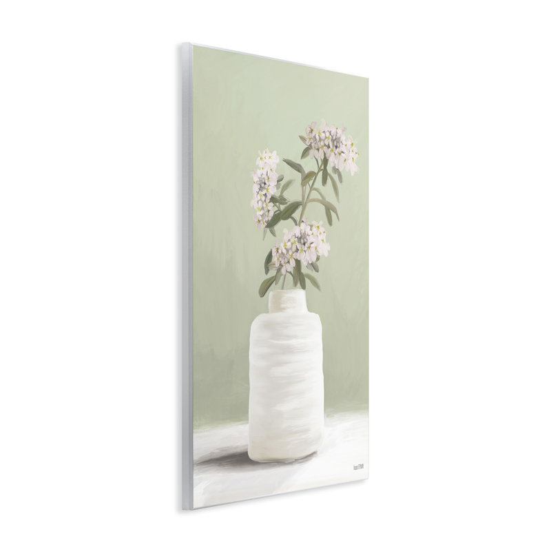 "Simple Herb Vase", art mural sur bois par House Fenway, H 15 po x l 10 po