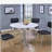 White and Chrome Circular Dining Table