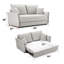 Canapé modulaire en chenille gris avec couchette et rangement structuré pratique