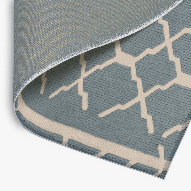 Tapis gris intérieur et extérieur Trellis, Rectangulaire 2 pi x 3 pi