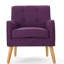 Fauteuil mauve de style Mid-Century moderne, coussin pour plus de confort, fauteuil avec pieds en bouleau, siège rembourré et siège confortable