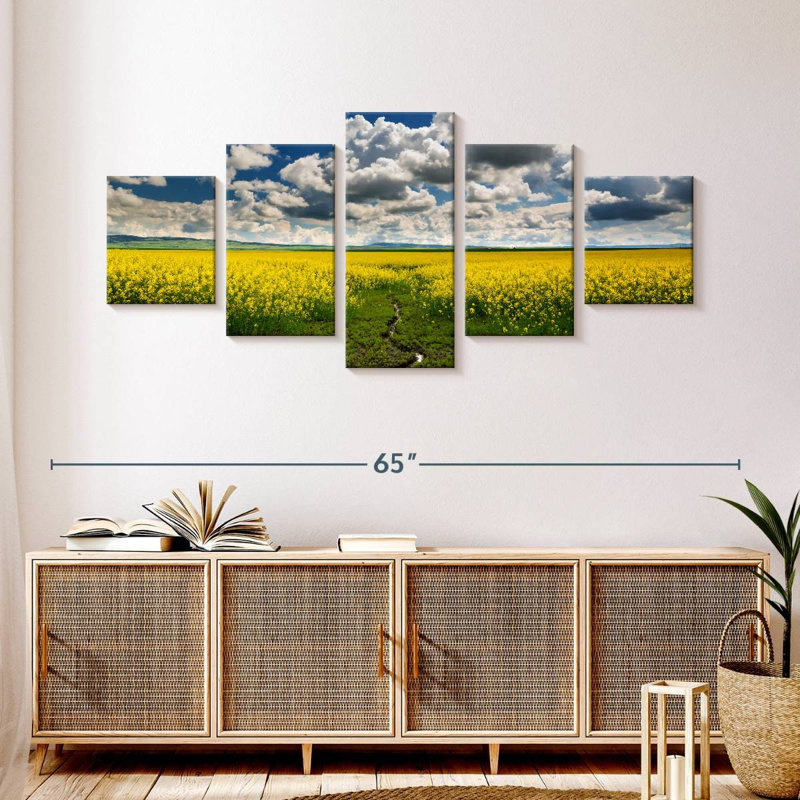 Clouds Over Fields, 24" H x 55" W
