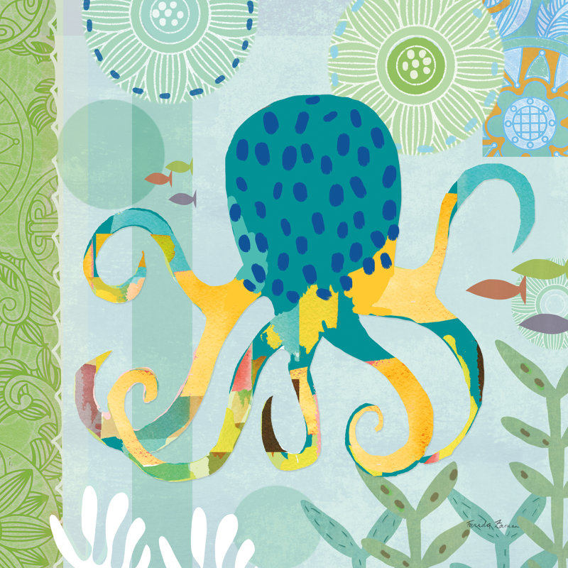 Underwater World II by Farida Zaman - Wrapped Canvas Painting, 51cm H x 51cm W x 3.8cm D