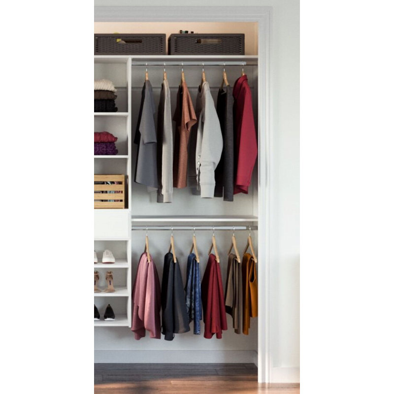 Ensembles de rangement avec système de placard l 96 po Grid, Blanc