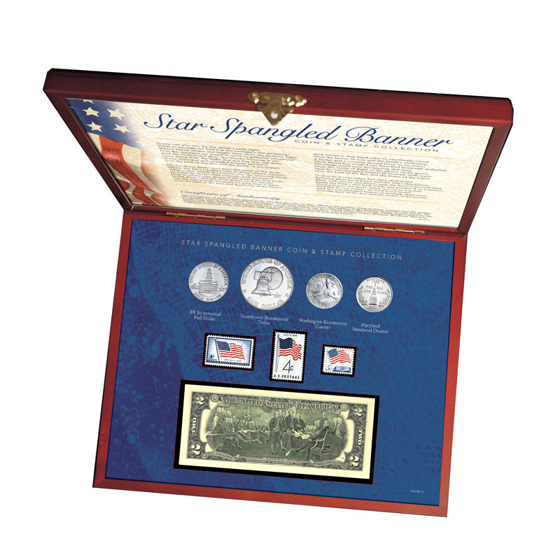Ensemble de boîtes à pièces et timbres à angle de vedette étoile