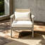 Fauteuil club d'extérieur en bois d'acacia-129028105