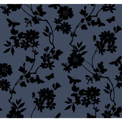 Flutter Vine Floral Wallpaper Roll by Candice Olson
