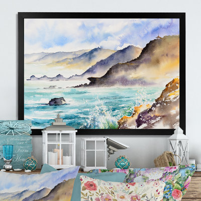 " Huge Ocean Waves In Coastal Bay "