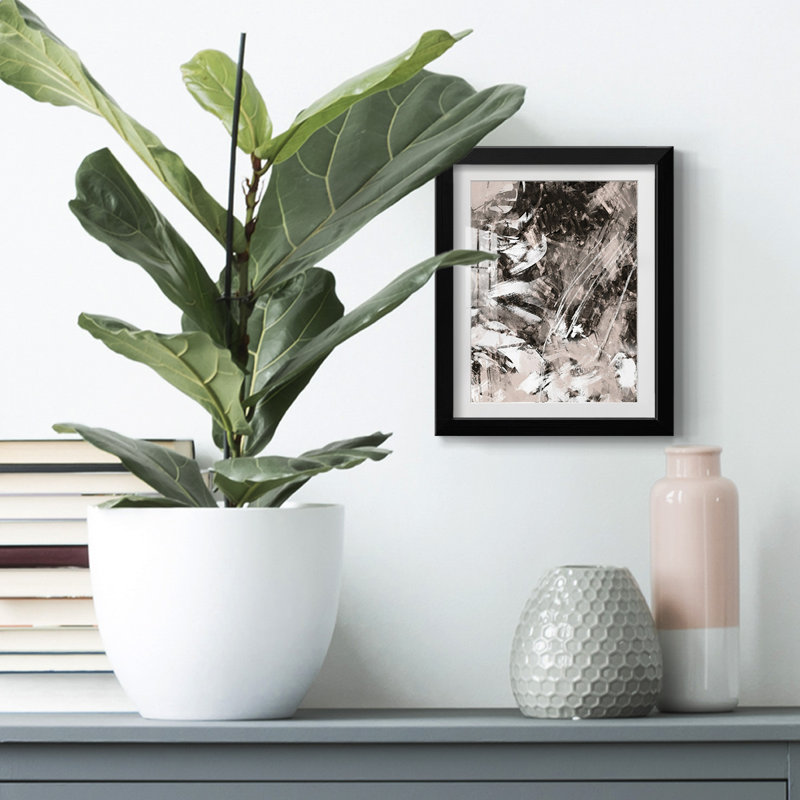 Blush Blackboard II - impression encadrée, H 28,5 po x l 20,5 po, Noir