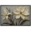 «White Dimensional Magnolia Flower with Sculpted Petals», reproduction d'art sur toile encadrée-971407576-971407577