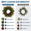 Couronne de Noël en pin pré-illuminée de 61 cm (24 po) avec minuterie et 8 modes