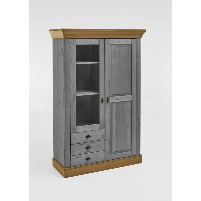 Hojanovice Display Cabinet, Grey/Leach-coloured