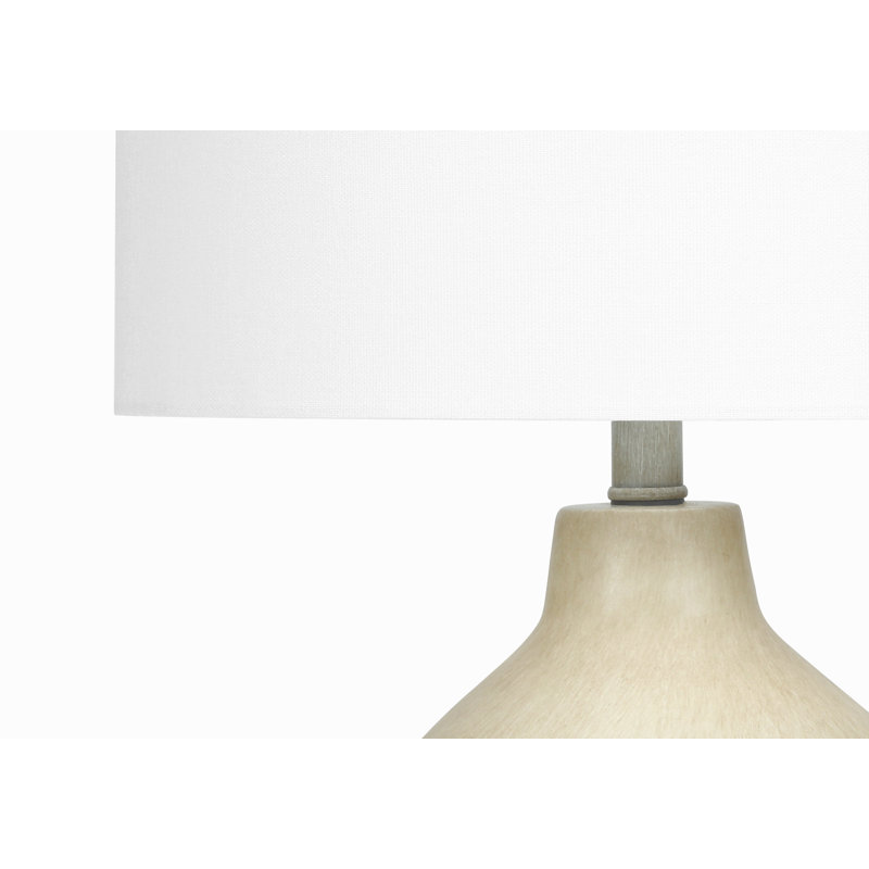 Lighting, H 24 ", lampe de table, Béton, Beige, H 24 po x l 14 po x P 14 po