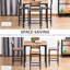 Configuration de table à 4 comptoirs, design industriel en noyer avec repose-pieds, fabrication en métal robuste, barre peu encombrante pour 4
