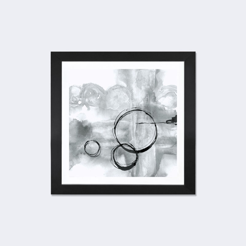« full circle ii », impression, H 16 po x l 16 po x P 1 po, Papier encadré noir