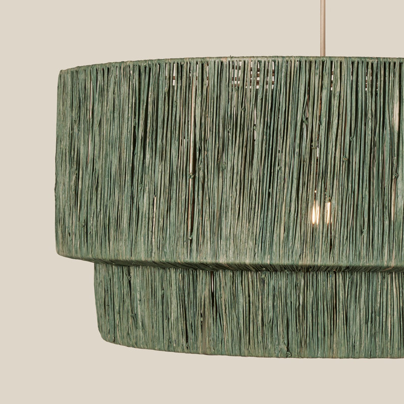 Cocktail Two-Tier Grass Pendant in Green