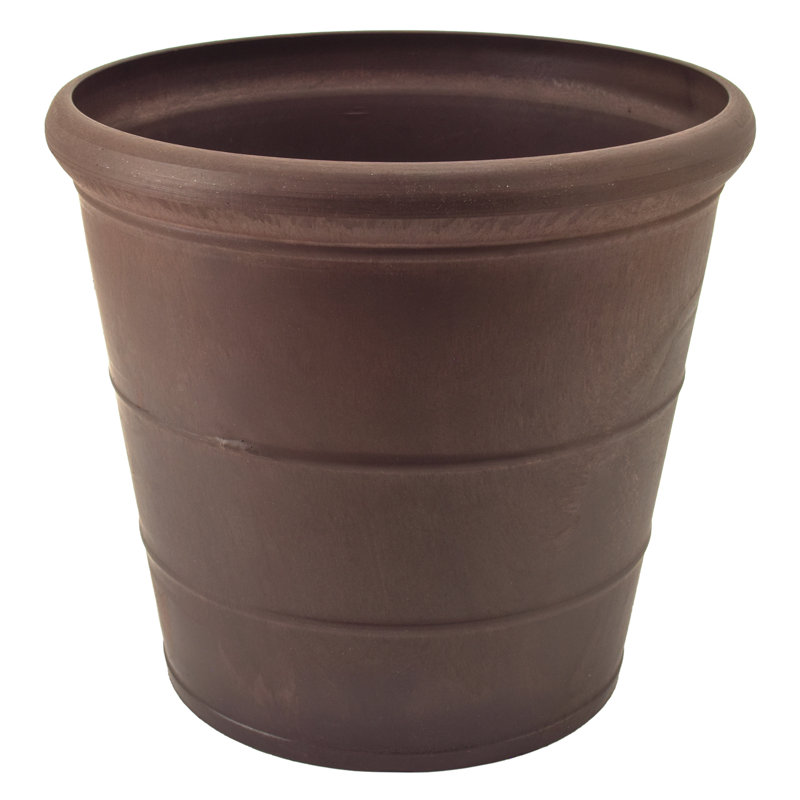 Pot à fleurs en composite Andelarre, Chocolat