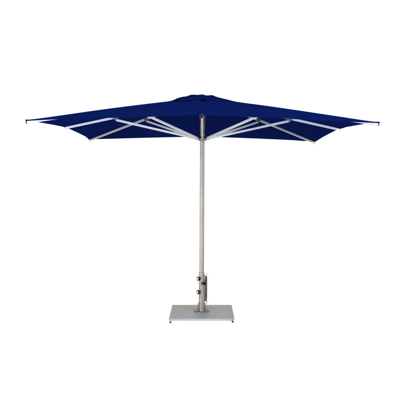 Storm 10' Square Umbrella, Double Stack Metal Plate, Mineral Blue