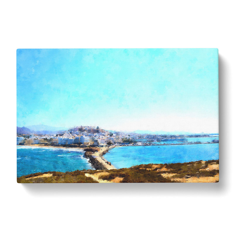 Naxos Skyline In Greece - Wrapped Canvas, 40cm H x 60cm W x 3cm D