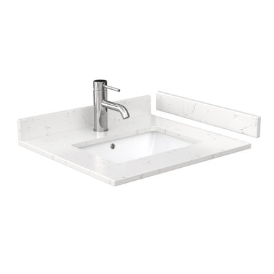 Wyndham 24'' Single Cultured Marble Bathroom Vanity Top with Sink