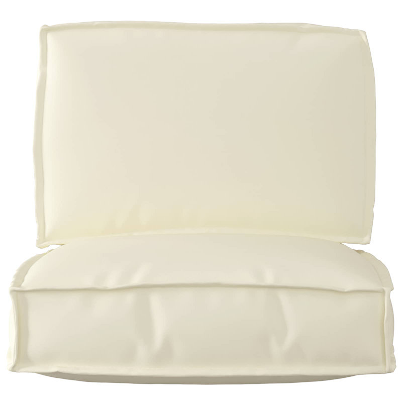  Ensemble de coussins 2 pièces Pallet, L 23,62 po x P 23,62 po, Crème