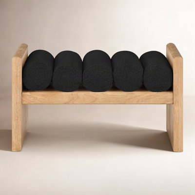 Waverly Boucle Wood Bench