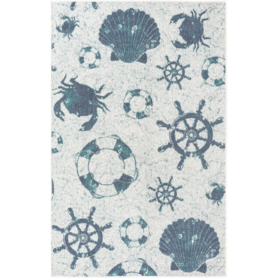 Tapis bleu d'extérieur Ayton