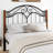 Vintage Platform Bed Metal Like Wood Headboard-1957103588