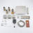 12”Ceiling Mounted Thermostatic Rainfall Shower System with 3 Body Jets and Storage Shelf-106296420