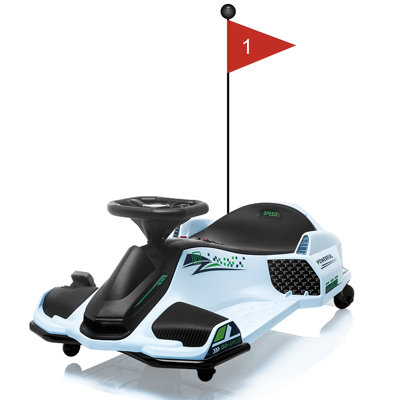 24V Kids Electric Drift Go-Kart with Adjustable Speed Safe Ride-On Vehicle