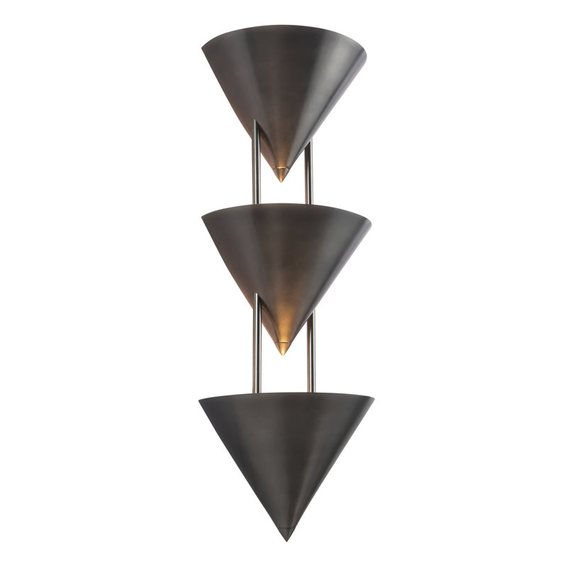 Versus 28-in Brass Wall Sconce, Silver