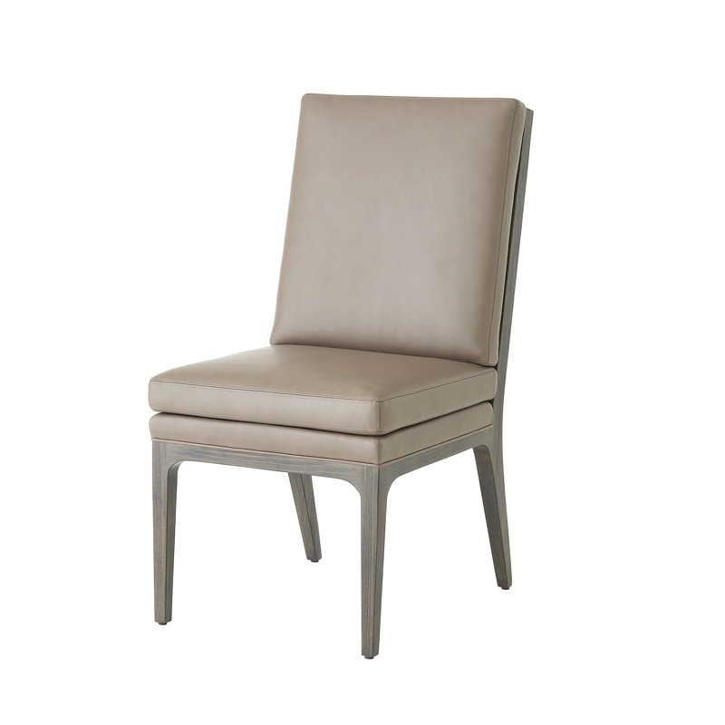 Leather Dining Chair, Gray