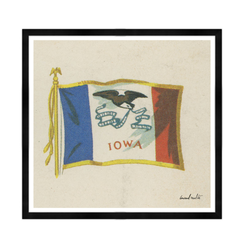 Iowa Print, Black Framed