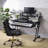Black Music Recording Studio Desk With Keyboard Tray-1968880114