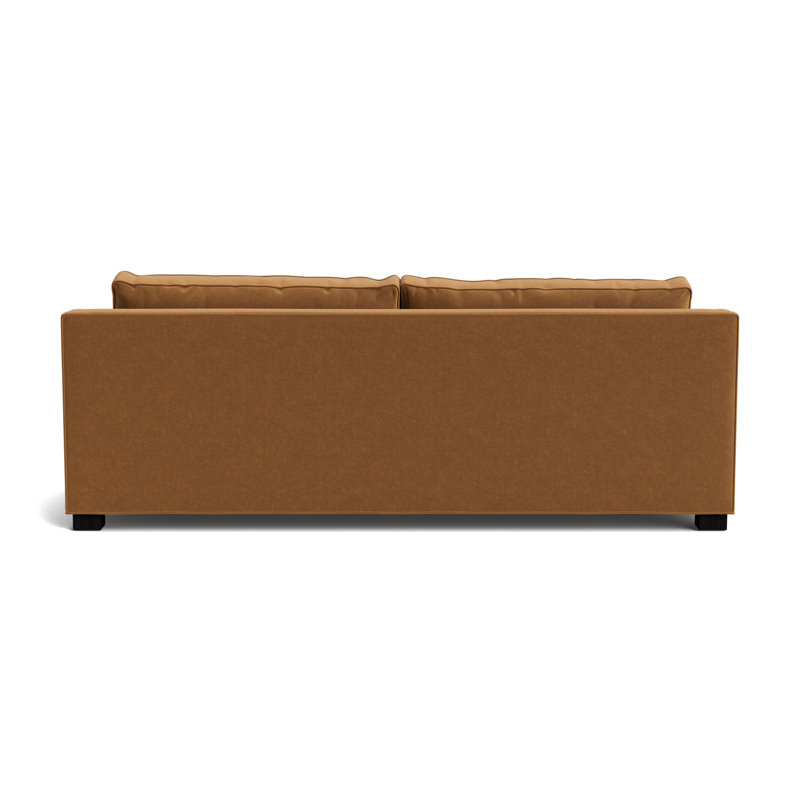 Keaton Slope No Nail 94 Sofa, Black, Performance Velvet - Hazelnut