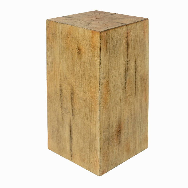 Mid-Century Side Table, Natural, 27.75" H x 14.5" W x 14.5" D