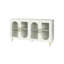 Console télé 65 pouces, meuble de rangement et tablettes réglables, meuble multimédia blanc antique avec peinture laiteuse pour centre de divertissement-312731453