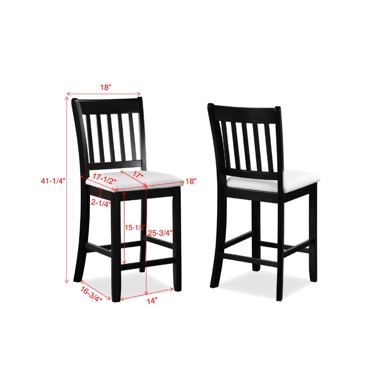 Table de bout moderne de 5 pièces avec table carrée et chaises rembourrées à finition bicolore brun foncé pour les repas à la maison avec sièges en bois crème +