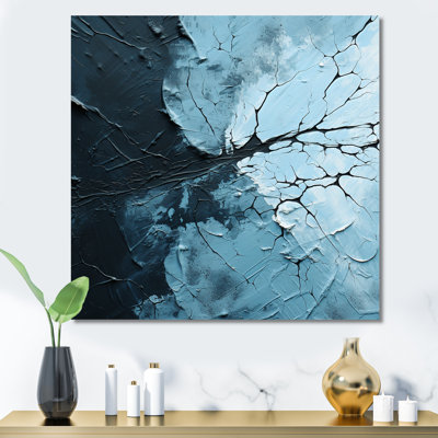 «White and Blue Abstract Split I», reproduction sur toile
