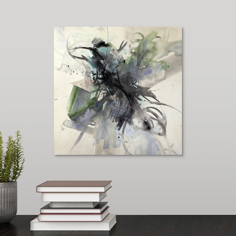 « spring élingue », peinture sur toile, Toile tendue, H 12 po x l 12 po x P 1,25 po